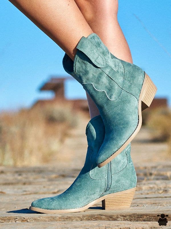 Botines cowboy Alella verde