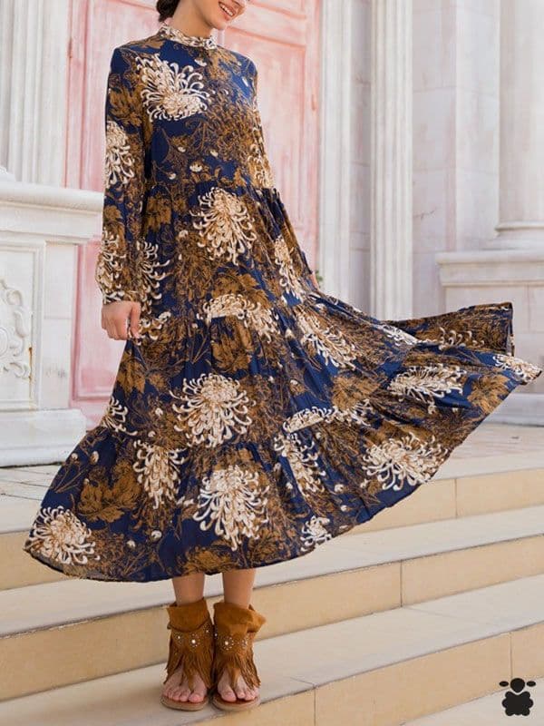 Vestido boho Palermo azul