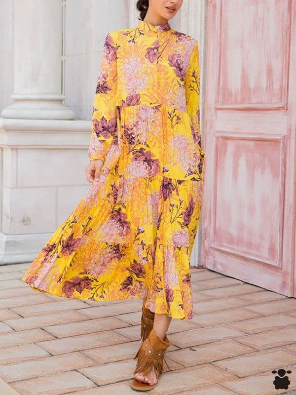 Vestido boho Palermo amarillo