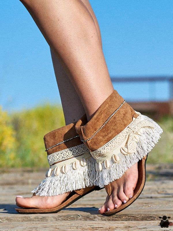 Sandalias boho Anoz camel