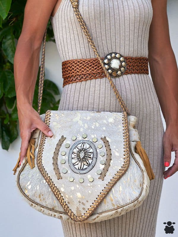 Bolso Boho Bélgica blanco