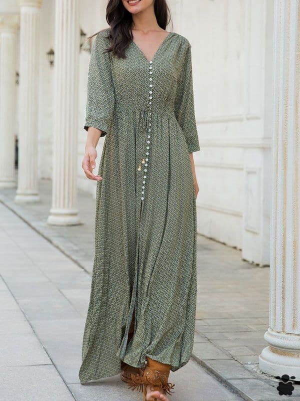 Vestido boho Génova verde