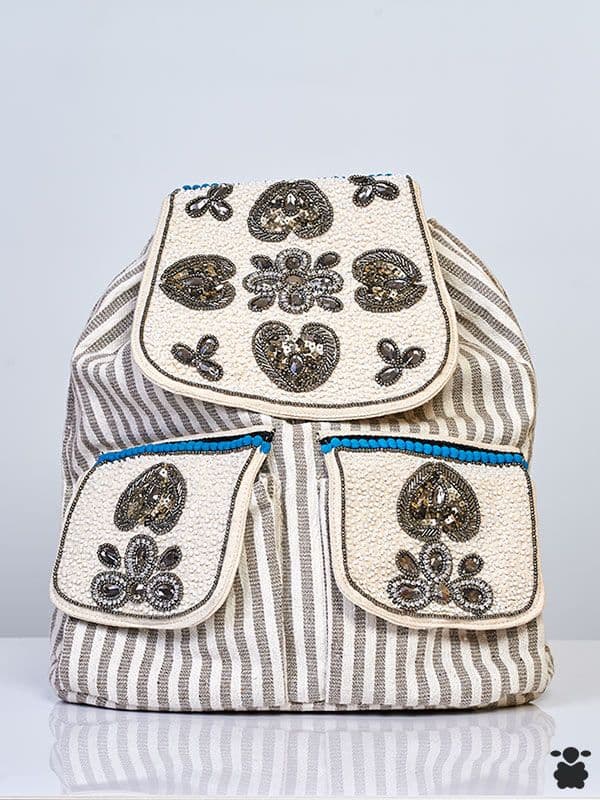 Mochila bohemia beige