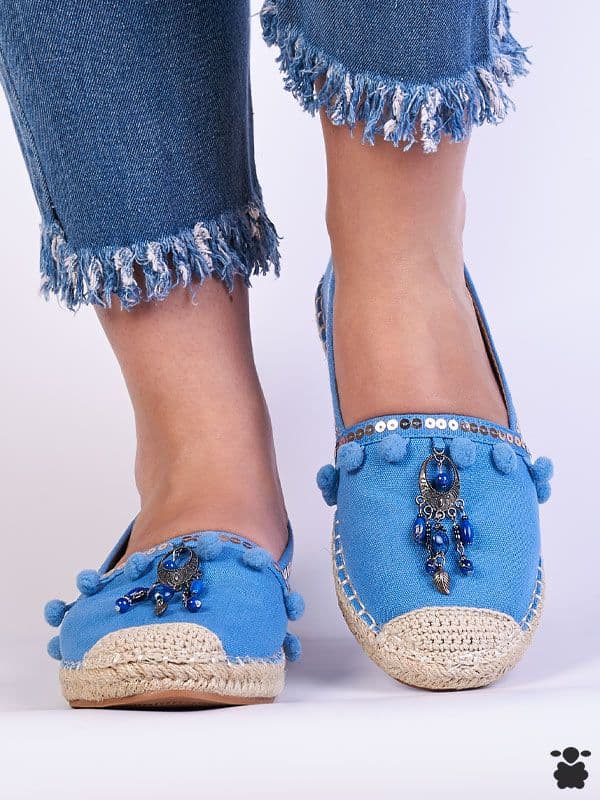 Alpargatas azules Perlen