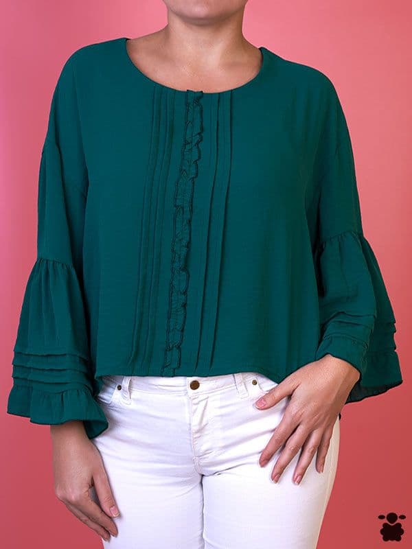 Camiseta verde con caída