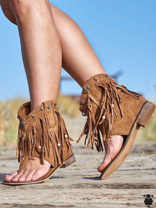 Sandalias boho Mavia camel