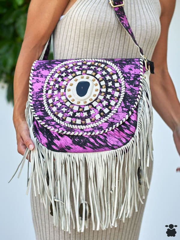 Bolso Boho El Palmar Morado