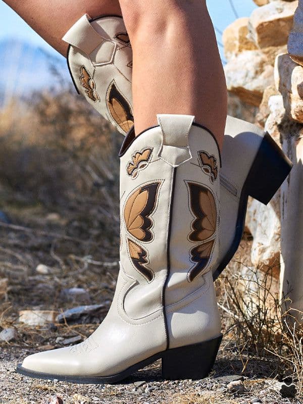 Botas cowboy beige Oporto