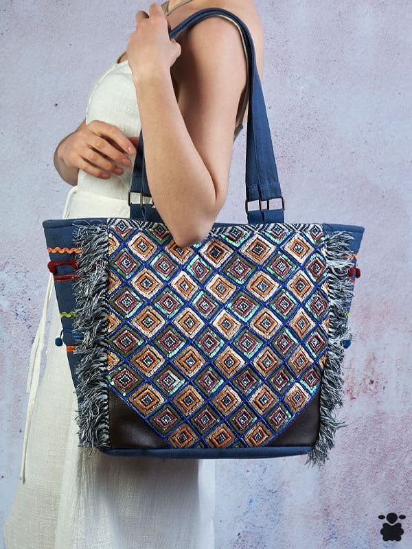Bolso boho azul