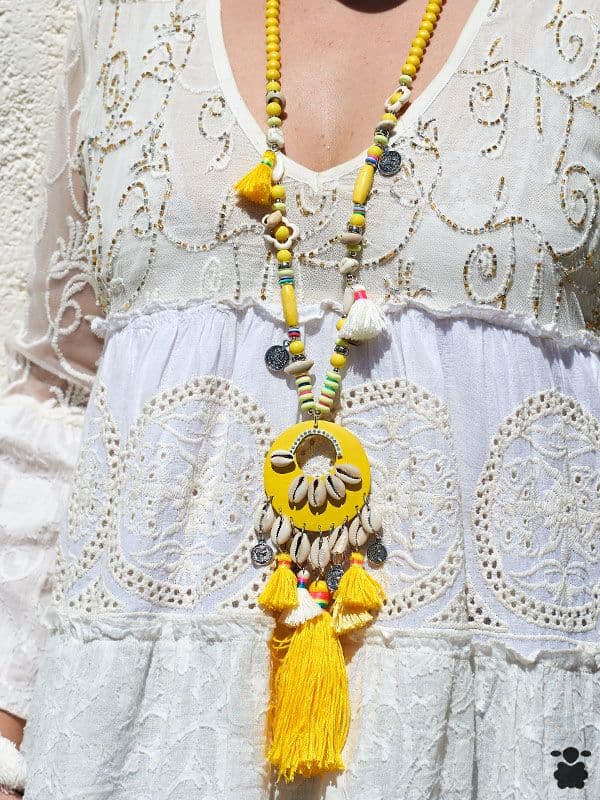 Colgante boho Alavida amarillo