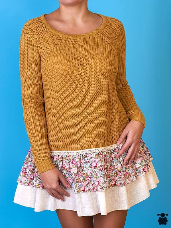 Jersey de punto mostaza