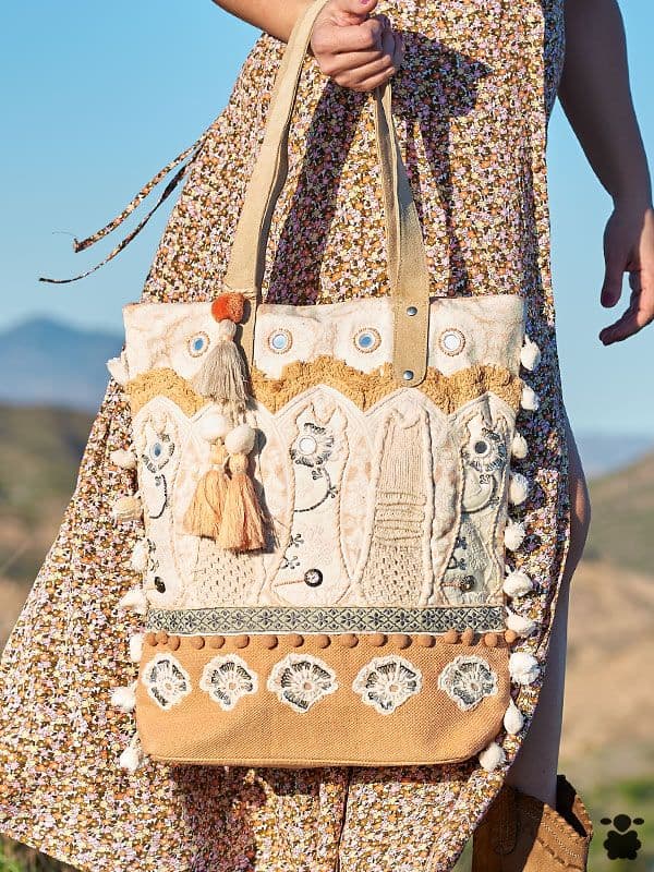 Bolso boho chic Foxx camel