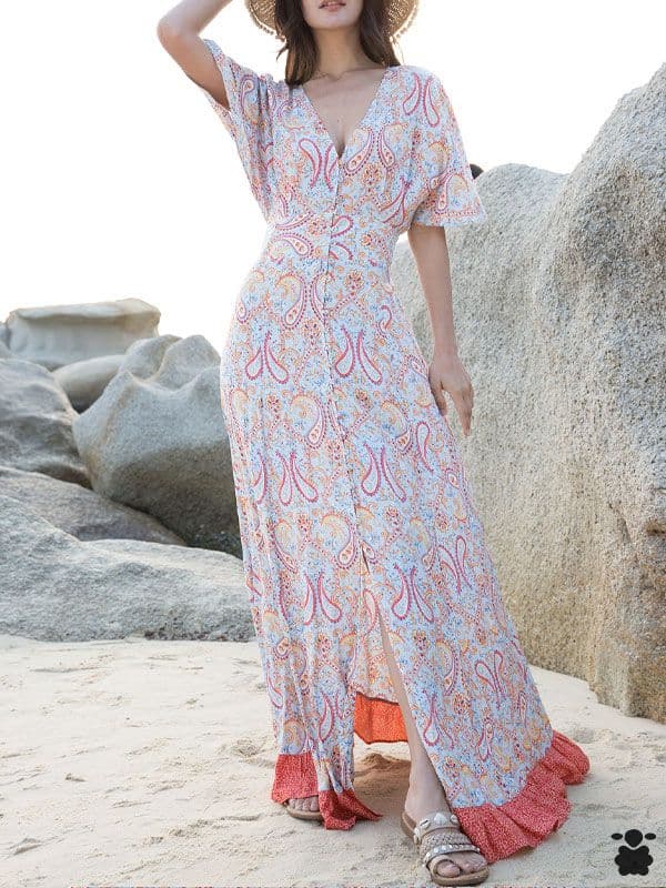 Vestido boho Tundra rojo