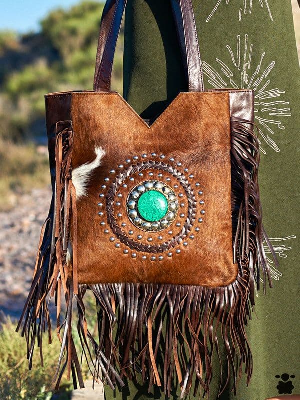 Bolso Bohemio marrón con flecos