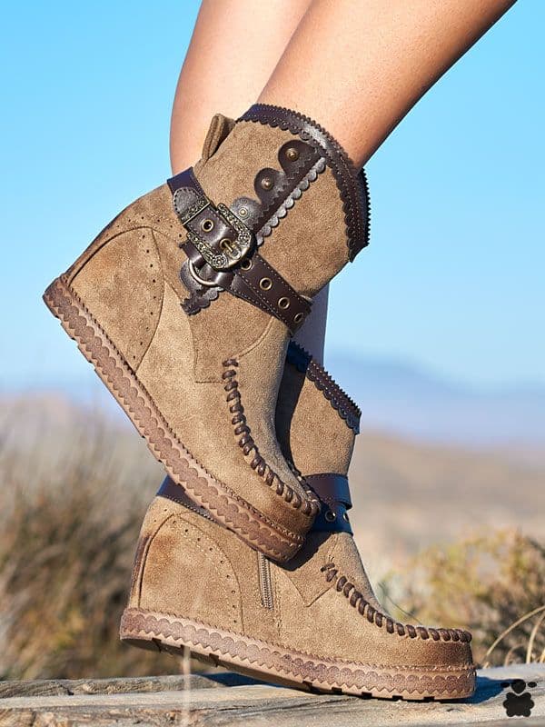 Botas boho chic Indigo beige
