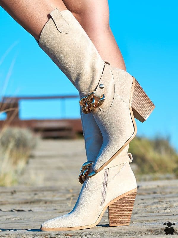 Botas boho Gala beige