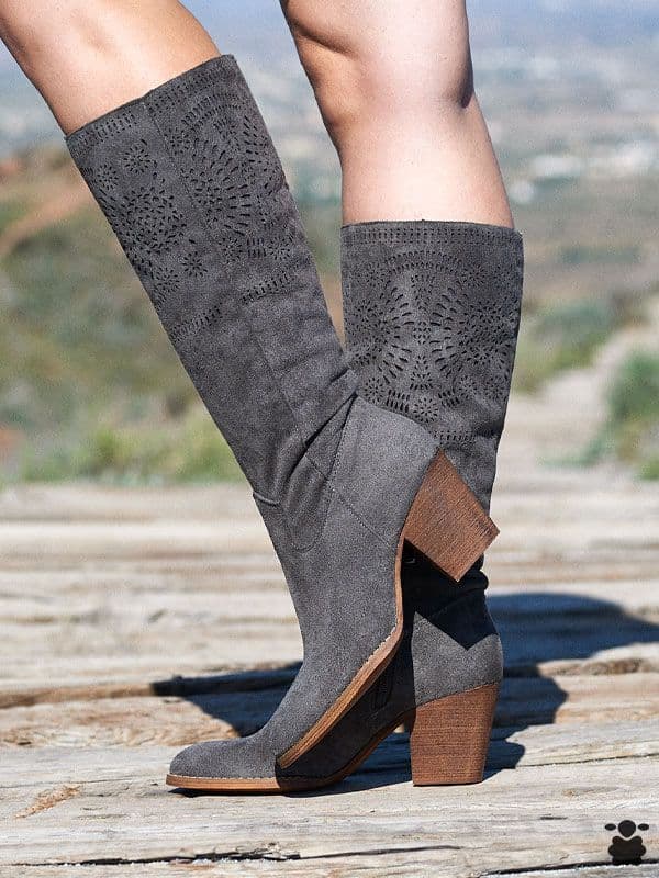 Botas camperas tórtora gris-verde