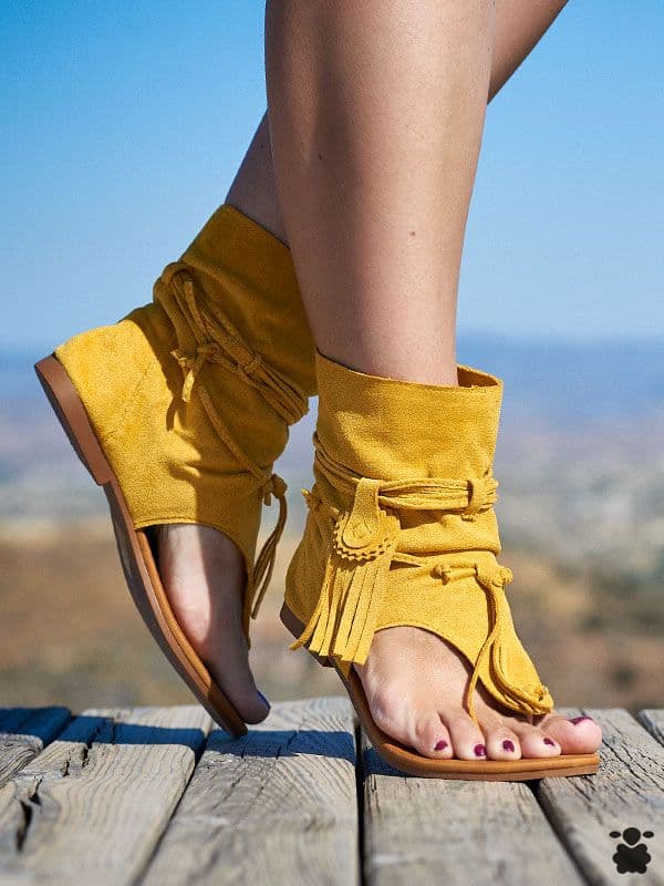 Sandalias Boho Nunu mostaza