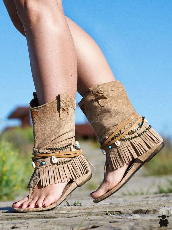 Sandalias Boho Frida beige