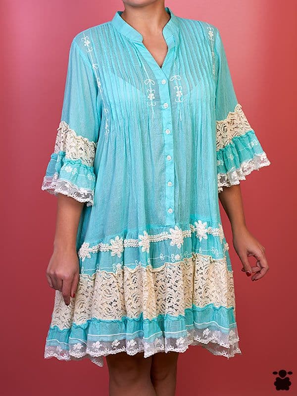 Vestido azul boho chic vérité