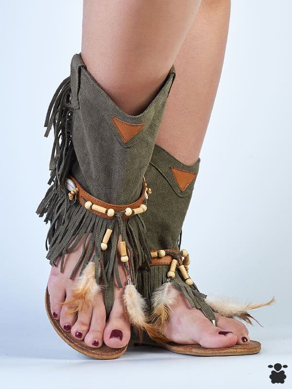 Sandalias Boho Verde Apfel