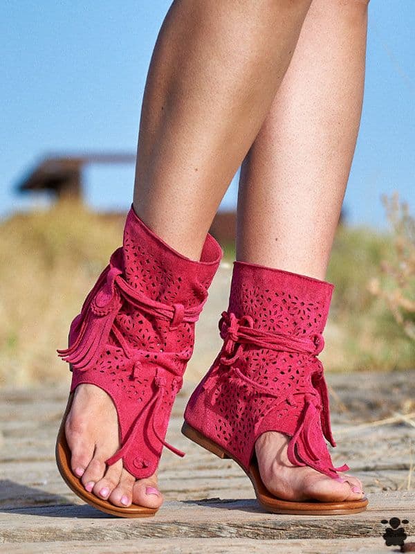 Sandalias boho chic Zoe fucsia