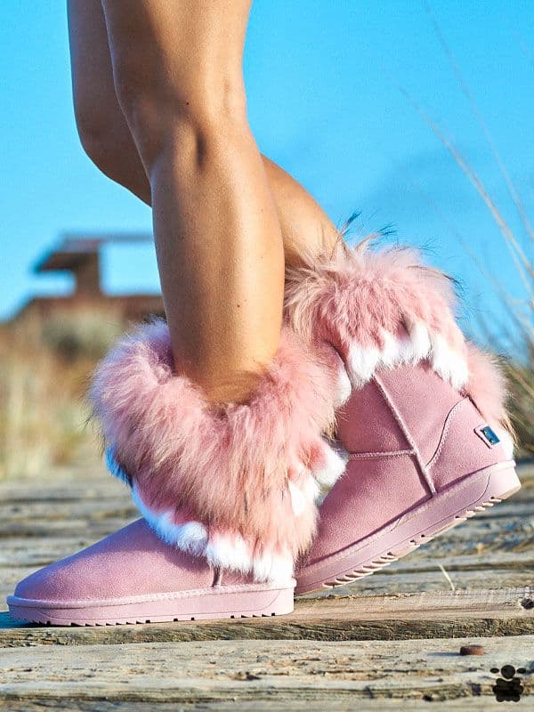 Botas boho Pelo rosa