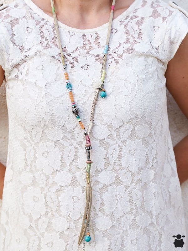 Colgante bohemio marbella beige