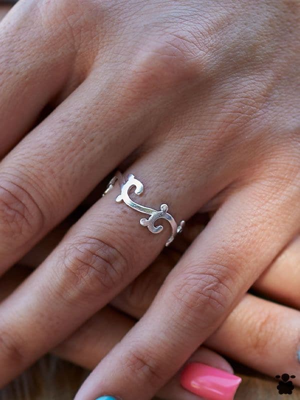 Anillo boho olas de mar