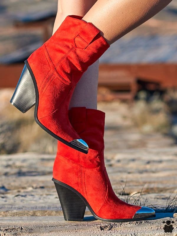 Botines camperos Rosemary rojo