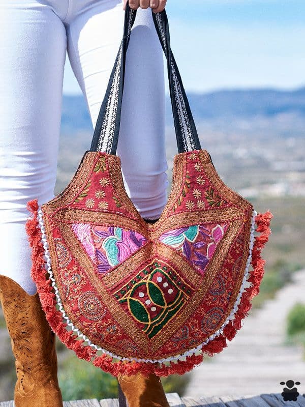 Bolso boho chic Mitt rojo