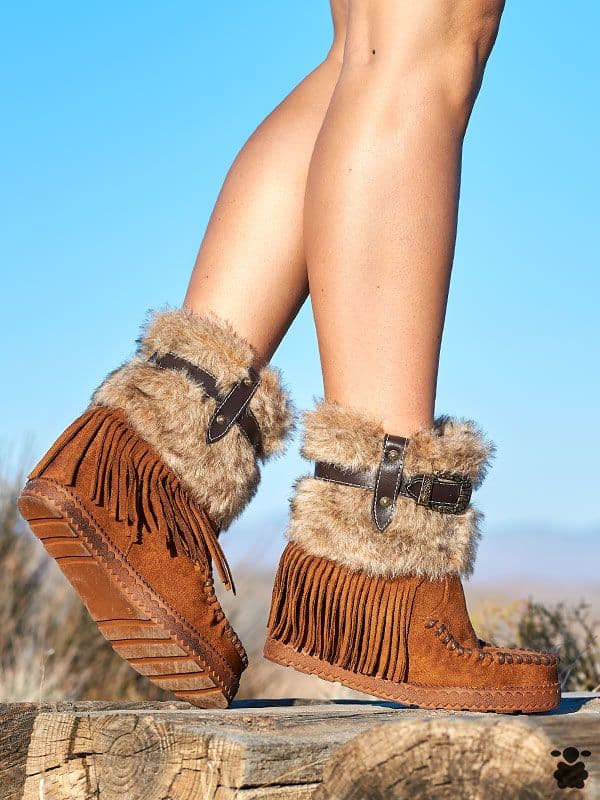 Botas boho chic Alaska camel