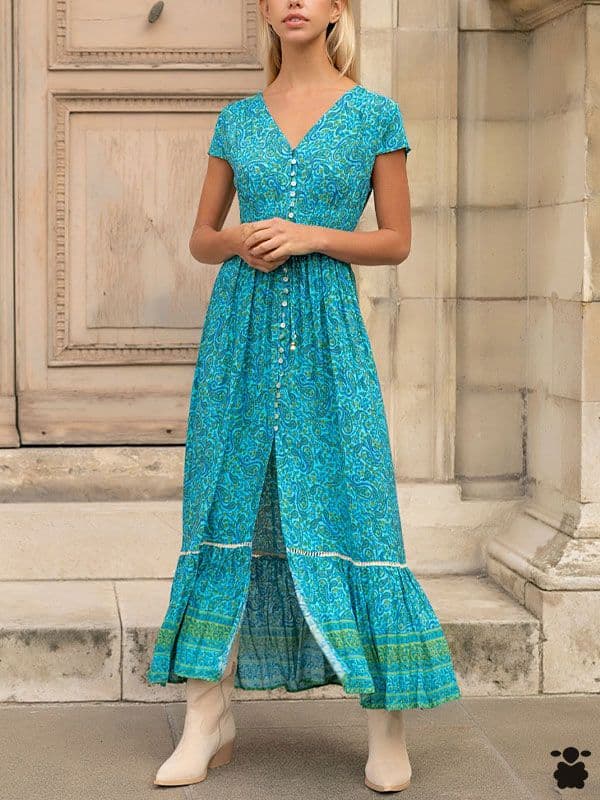 Vestido boho Padua verde