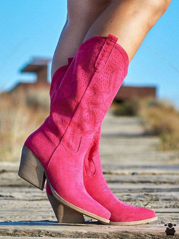 Botas cowboy Valencia fucsia