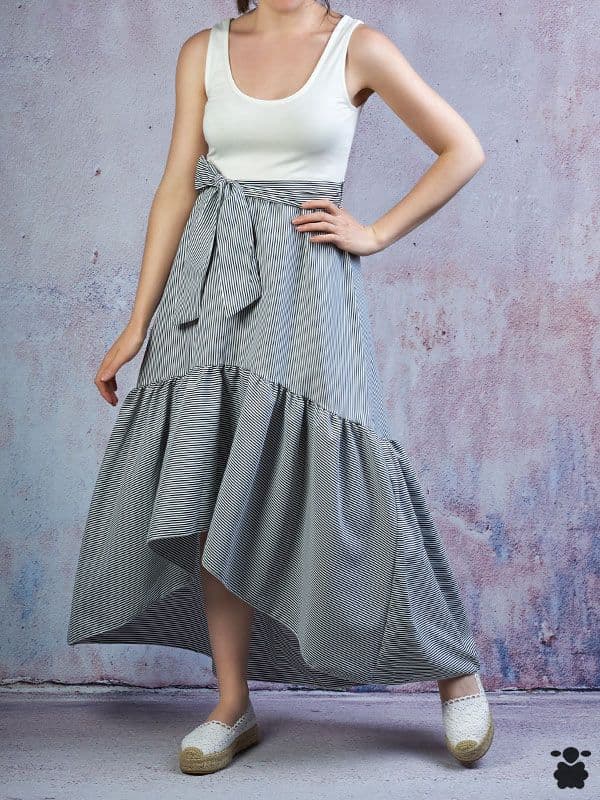 Vestido marinero asimétrico
