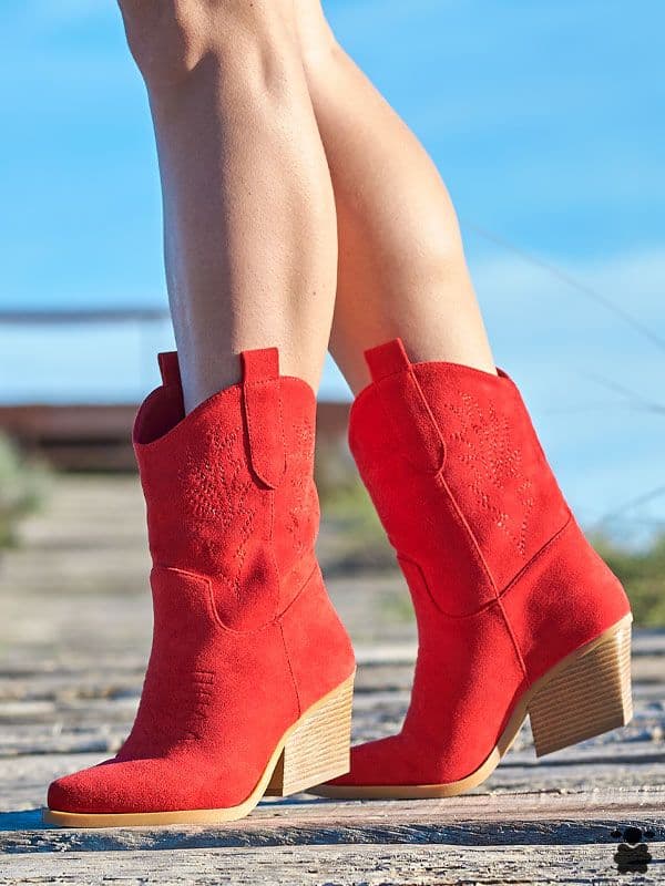 Botas camperas escudero rojas