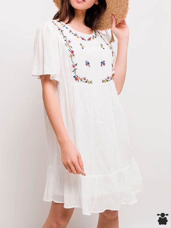 Vestido boho alba blanco