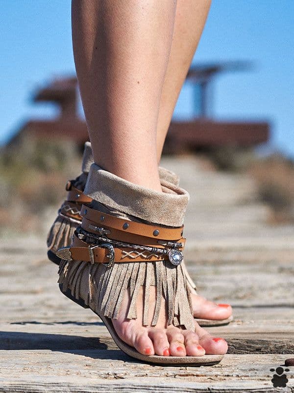 Sandalias bohemias Tabernas beige