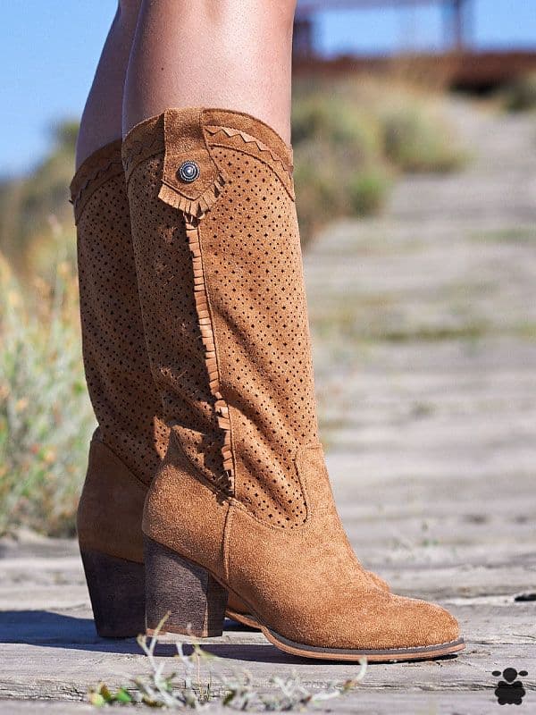 Botas altas boho Lerica camel