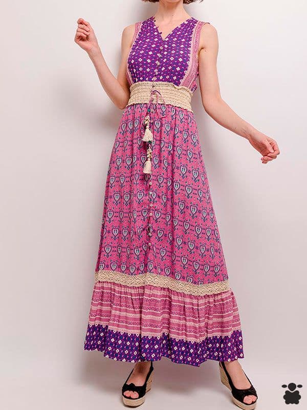 Vestido boho Violeta morado