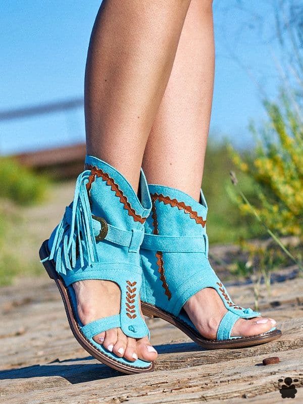 Sandalias boho Zina azul