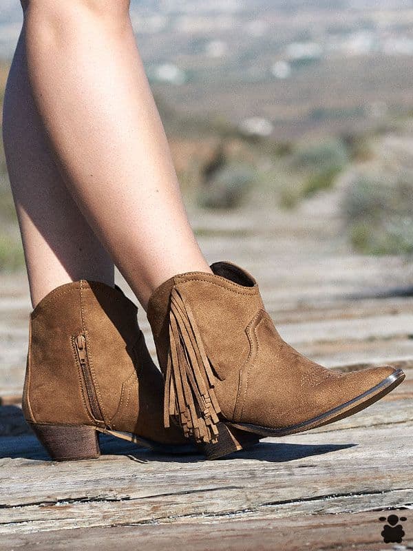 Botines camperos Vache camel