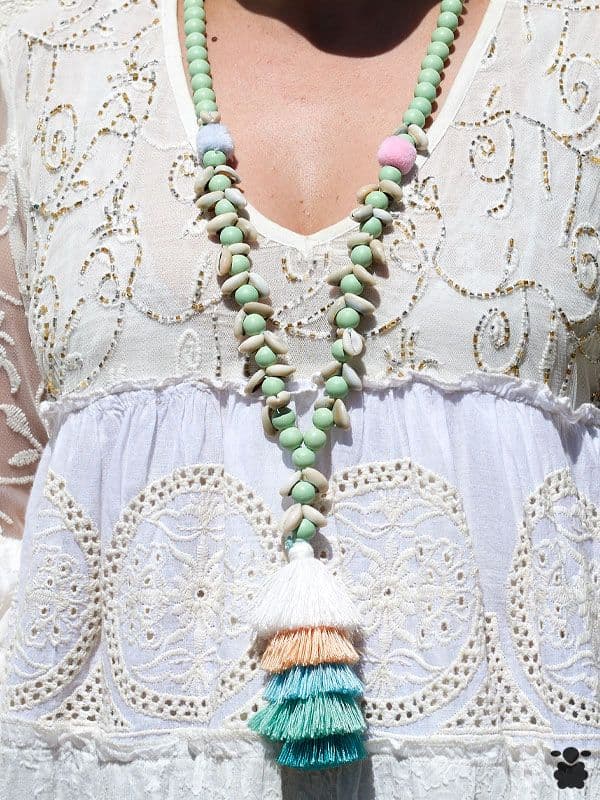 Colgante boho Indio verde