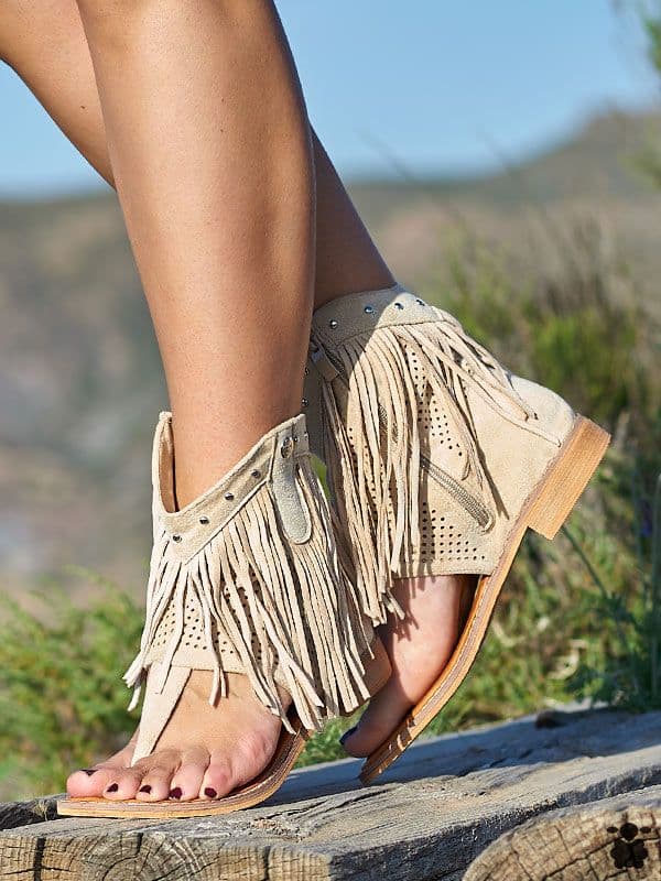 Sandalias boho Satiah nude