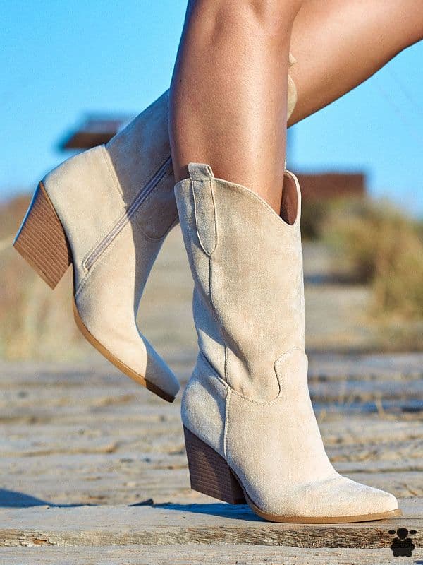 Botas cowboy Dogal beige