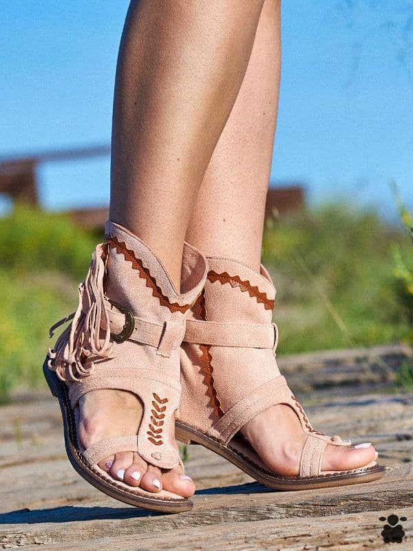 Sandalias boho Zina rosa