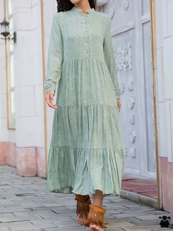 Vestido boho Roma verde