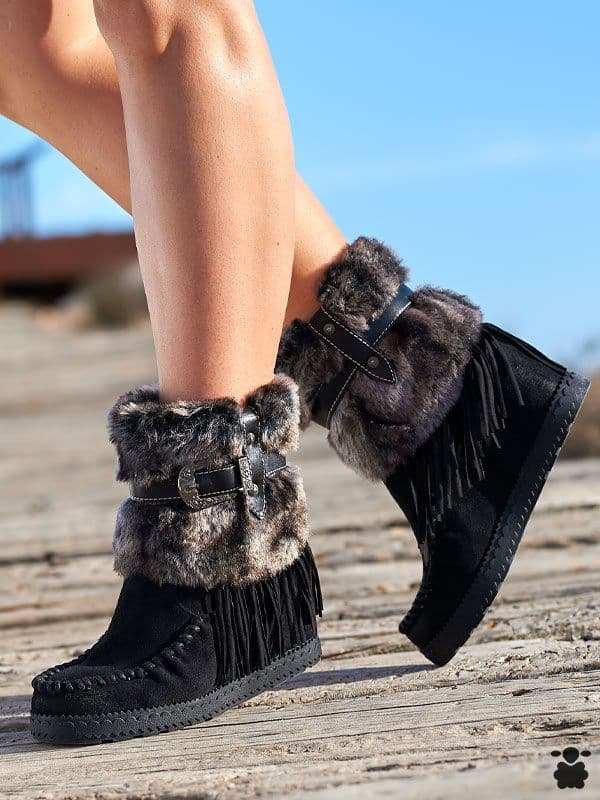 Botas boho chic Alaska negro