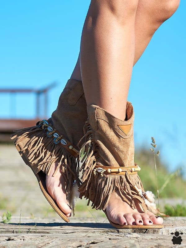 Sandalias Boho Kaki Apfel