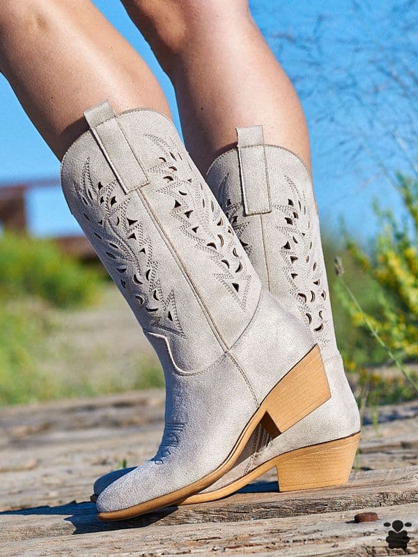 Botas cowboy Chloee beige